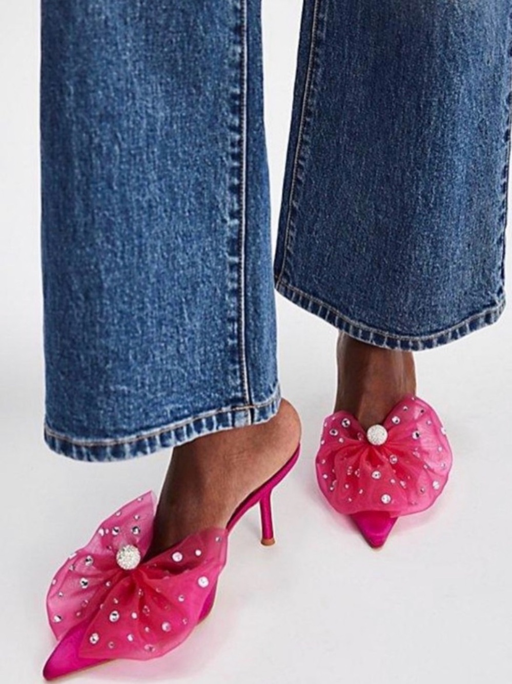 Jeffrey Campbell/Free People Party Crasher Bow Mules 7.5